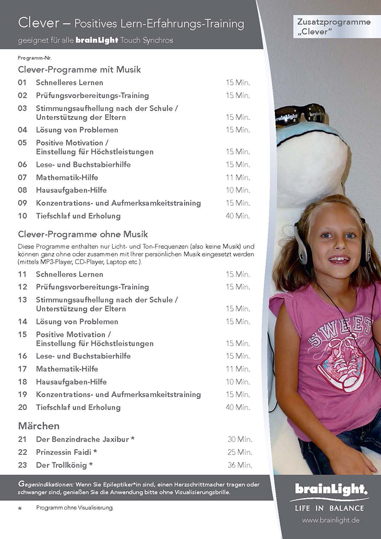 Programmübersicht "Clever-Programme"